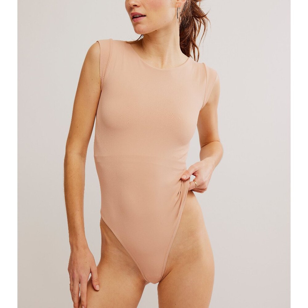 NWT Free People Nude Bodysuit